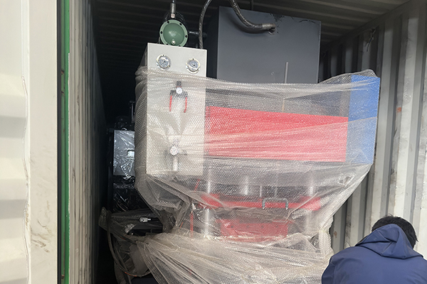 Terrazzo tile machine container